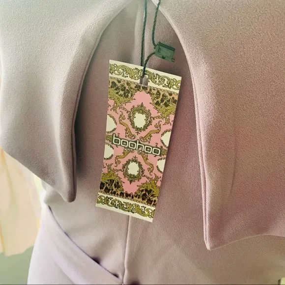 Boohoo + Berdot Tie Belt Midi Dress NWT Size 24 - Picture 5 of 6